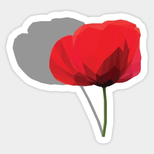 Low Poly Poppy Sticker